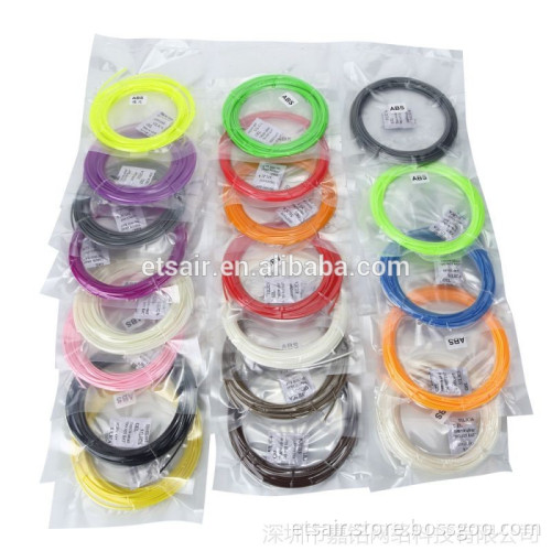 2017 Manufacturing 3D Printing Filaments Colorful 1.75mm 3D Pen PLA/ABS/PCL Filament